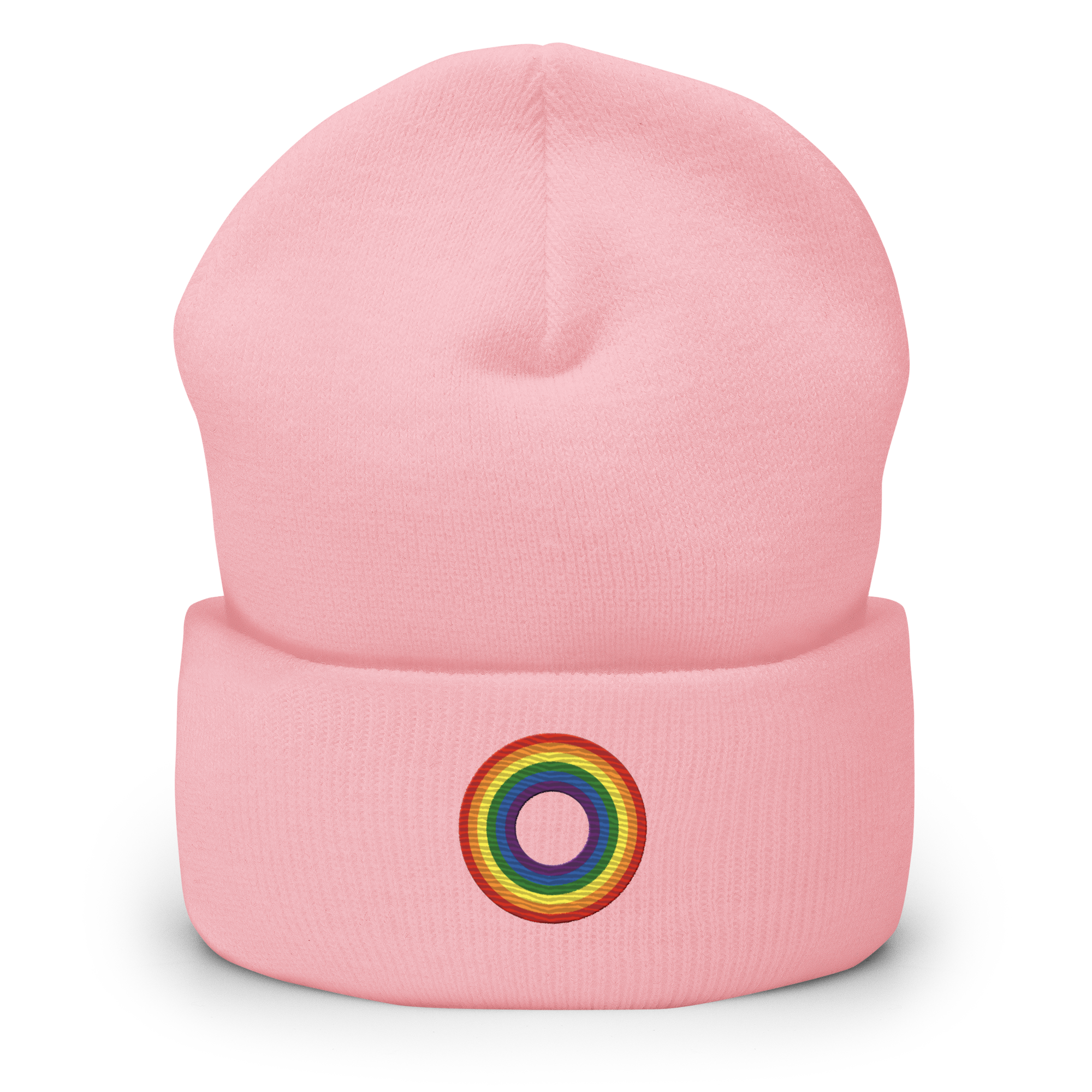 Embroidered Beanie: Pride Ring Emblem Design