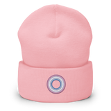 Embroidered Beanie: Bigender Pride Ring Emblem Design