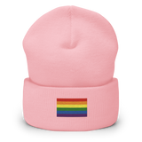 Pride Flag Embroidered Beanie