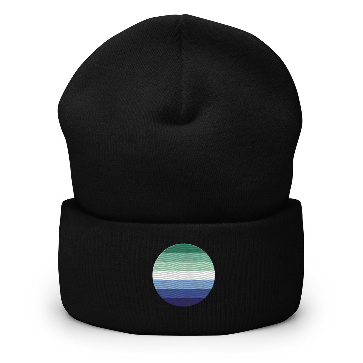 Gay Pride Flag Embroidered Circle Beanie: Celebratory LGBTQ+ Pride Design