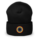 Embroidered Beanie: Pride Ring Emblem Design