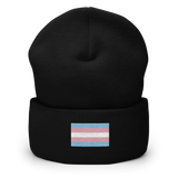 Transgender Pride Flag Embroidered Beanie