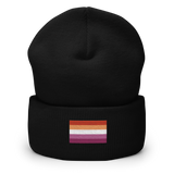 Lesbian Pride Flag Embroidered Beanie