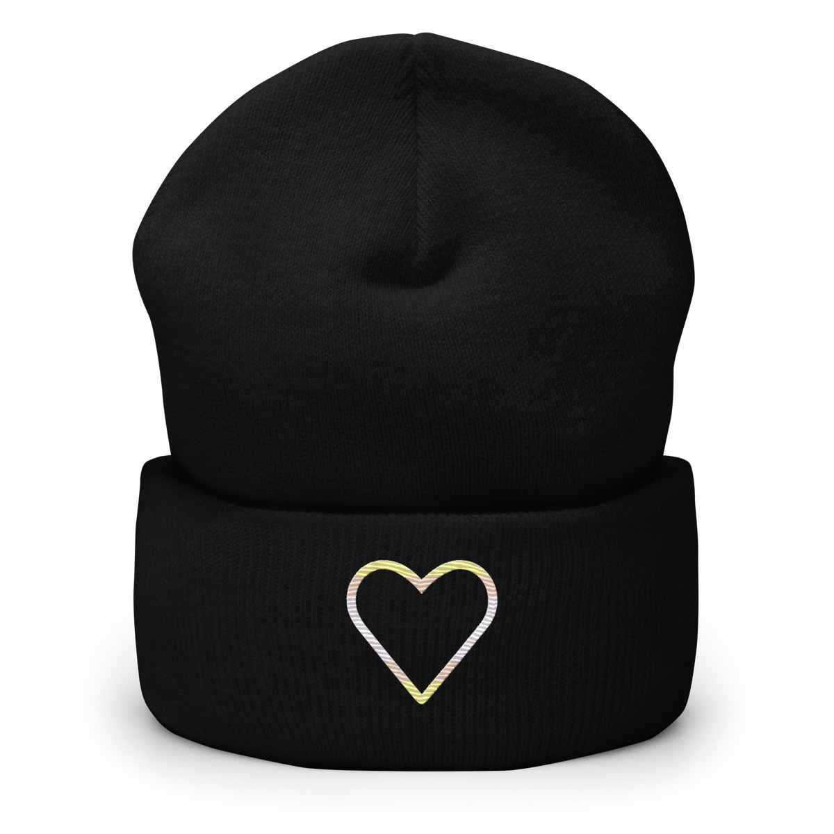 Pangender Heart Beanie: Embroidered Pride Hat