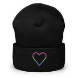 Polysexual Heart Beanie: Embroidered Pride Hat