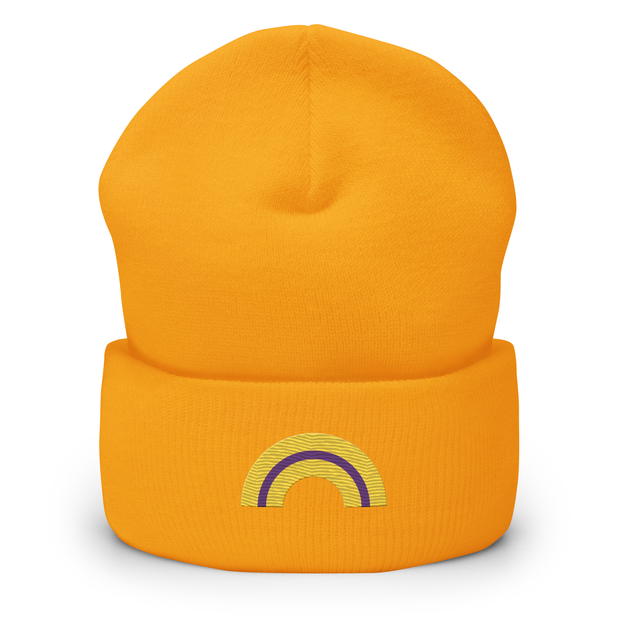 Embroidered Intersex Rainbow Beanie: Pride Flag LGBTQ+ Design