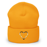 Agender Heart Beanie: Embroidered Pride Hat