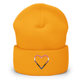 Genderfluid Heart Beanie: Embroidered Pride Hat