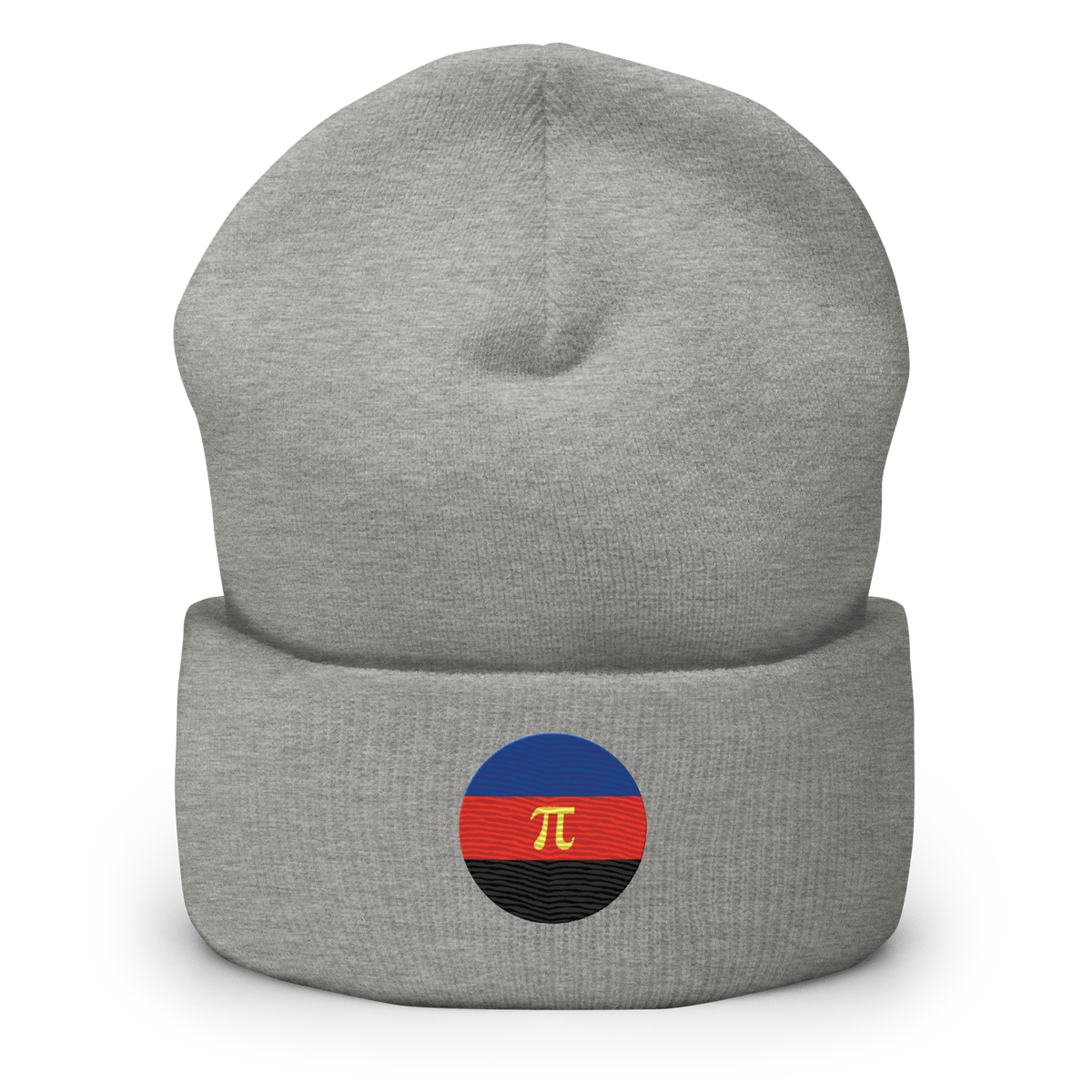 Polyamory Flag Embroidered Circle Beanie: Celebratory LGBTQ+ Pride Design