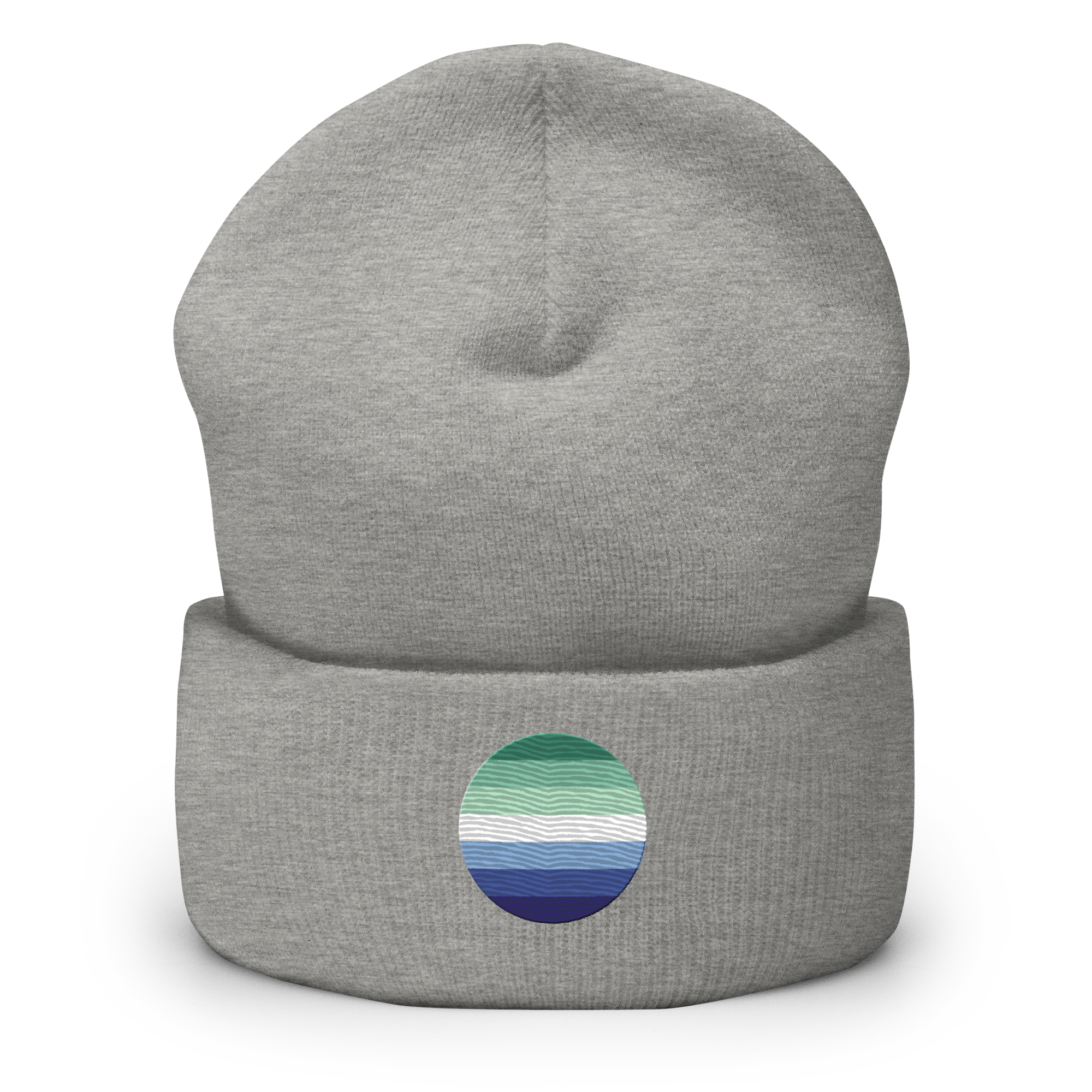 Gay Pride Flag Embroidered Circle Beanie: Celebratory LGBTQ+ Pride Design