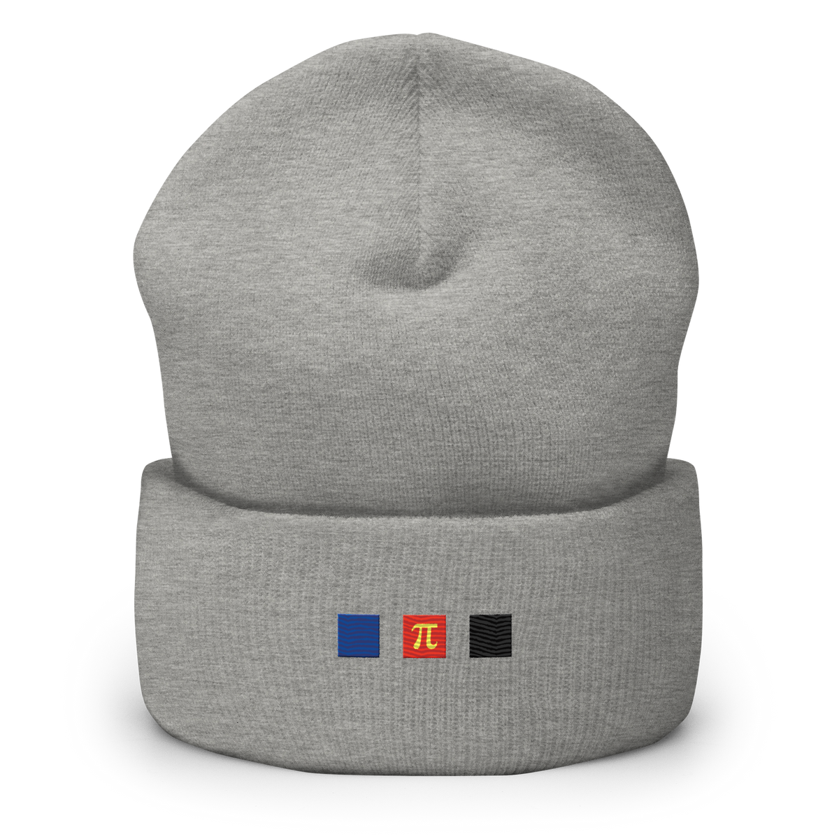 Embroidered Polyamory Beanie: Pride Flag Horizontal Square Design