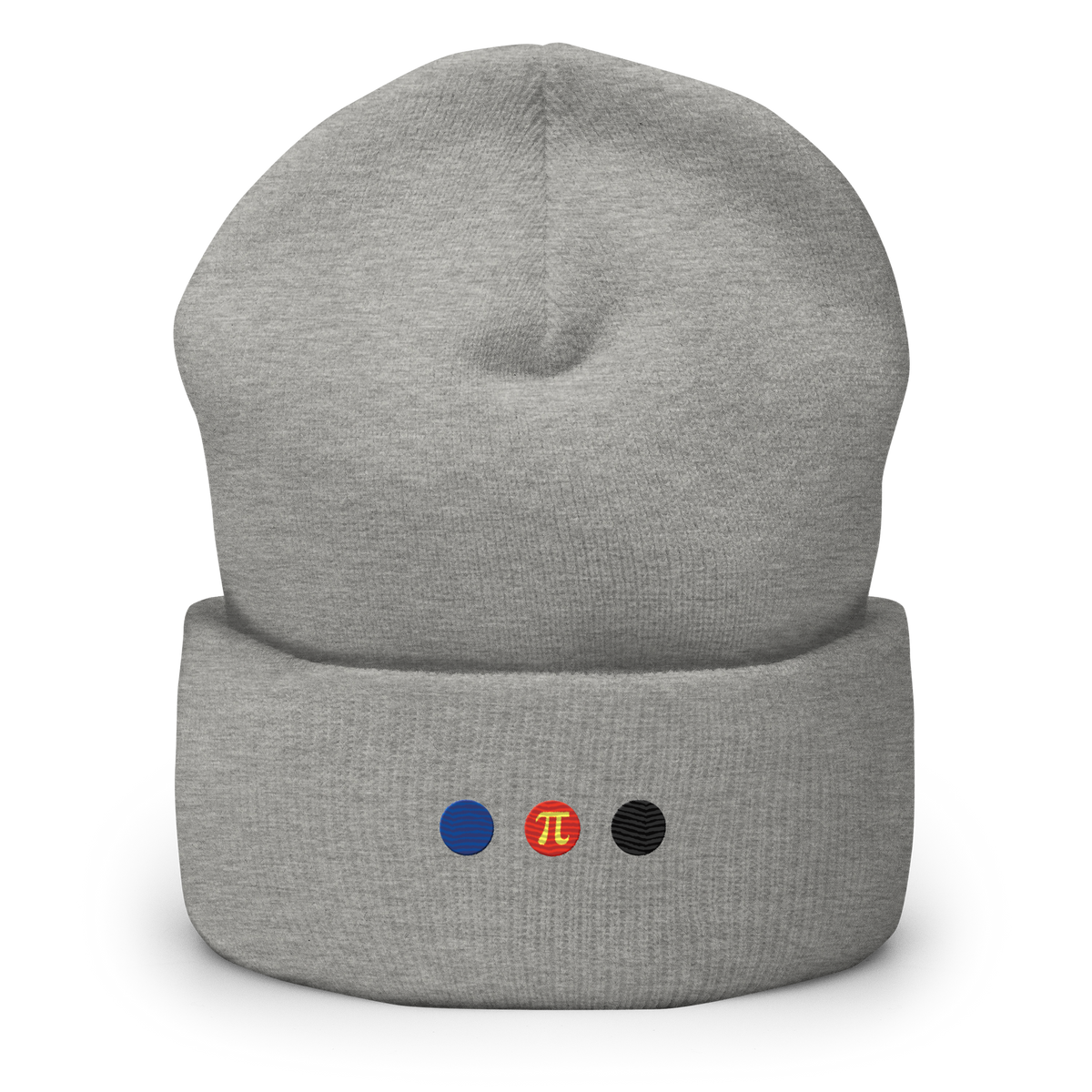 Embroidered Polyamory Beanie: Pride Flag Horizontal Circle Design