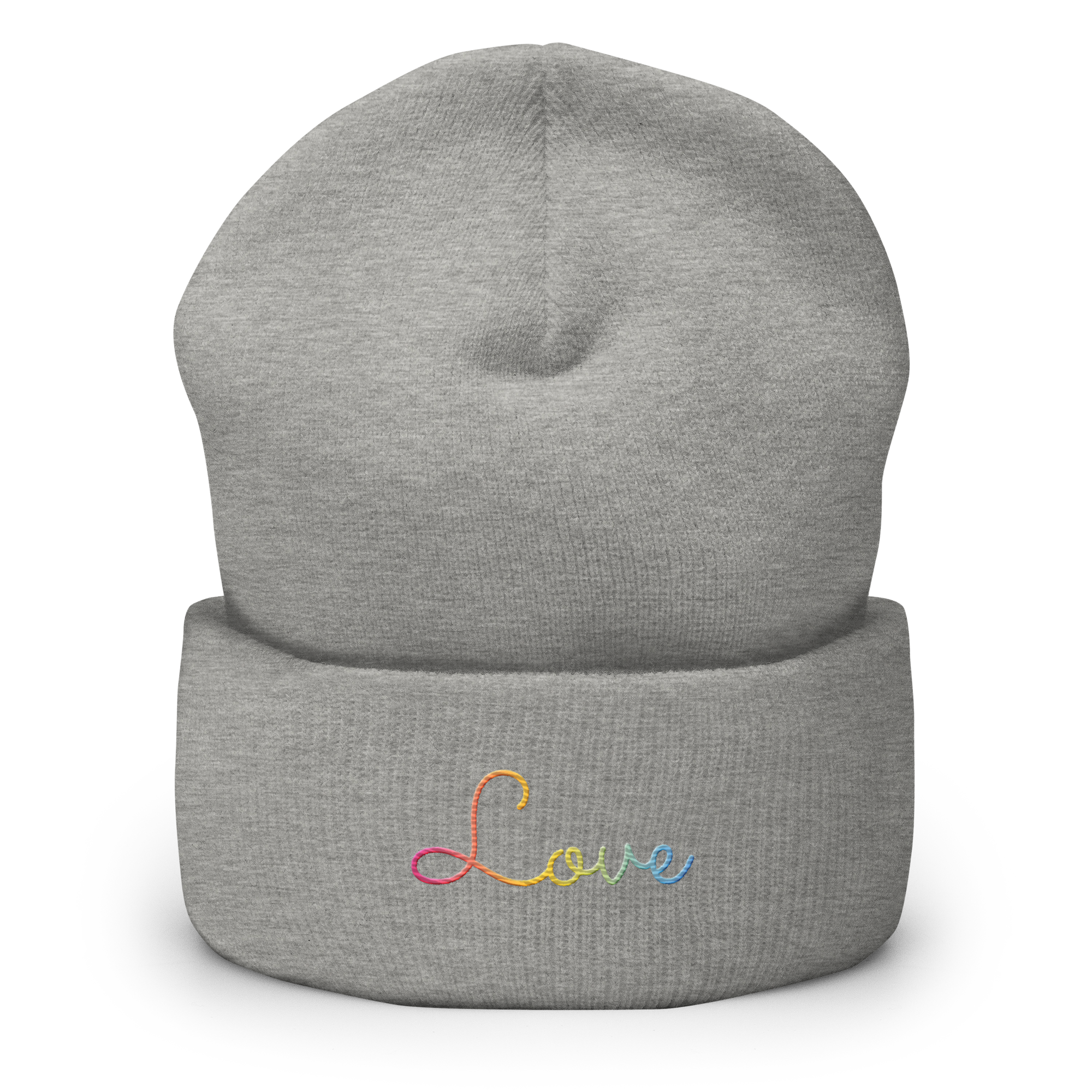 Pansexual Love Script Beanie: Ellegantly Embroidered Pride Hat