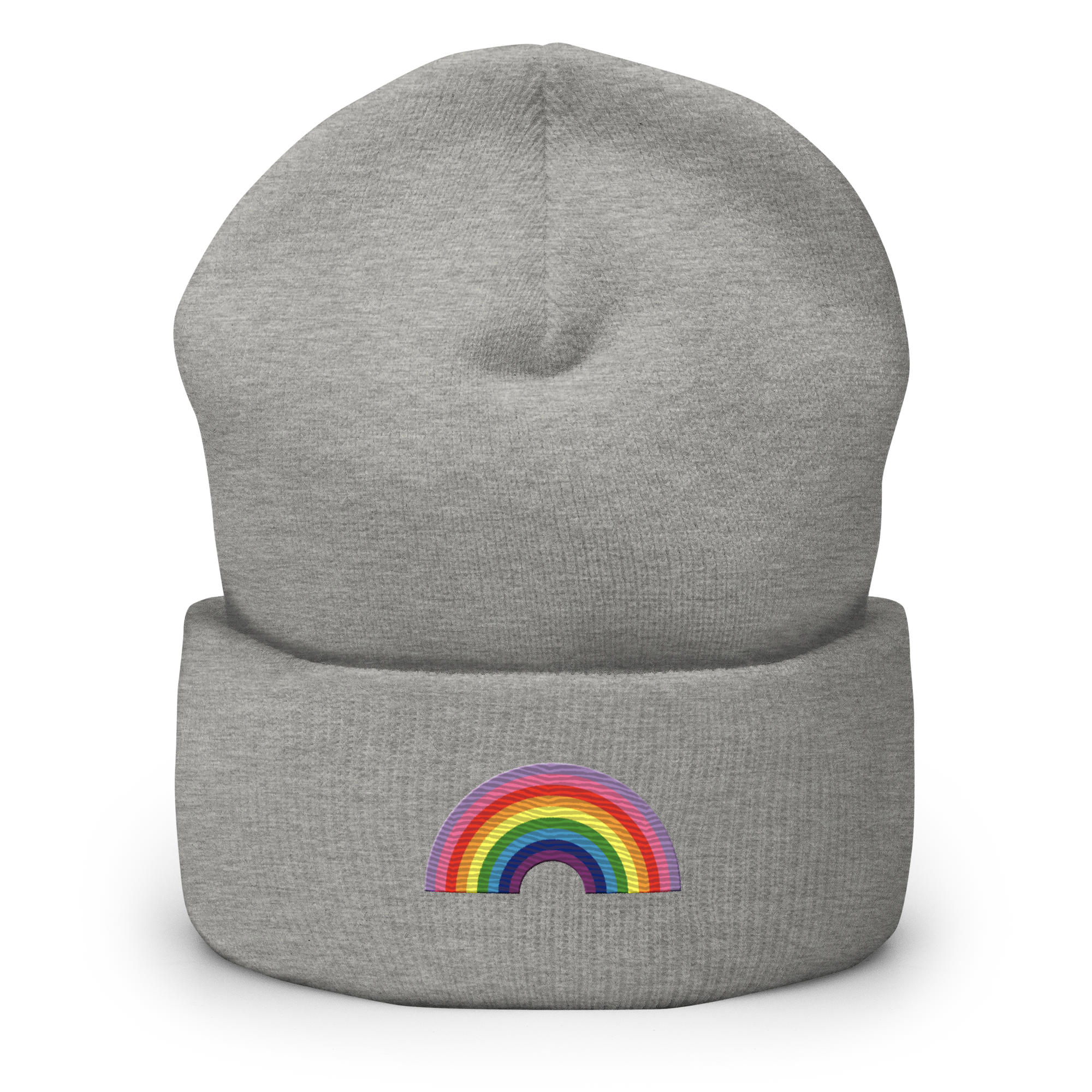 Embroidered Gilbert Baker Pride Rainbow Beanie: Pride Flag LGBTQ+ Design