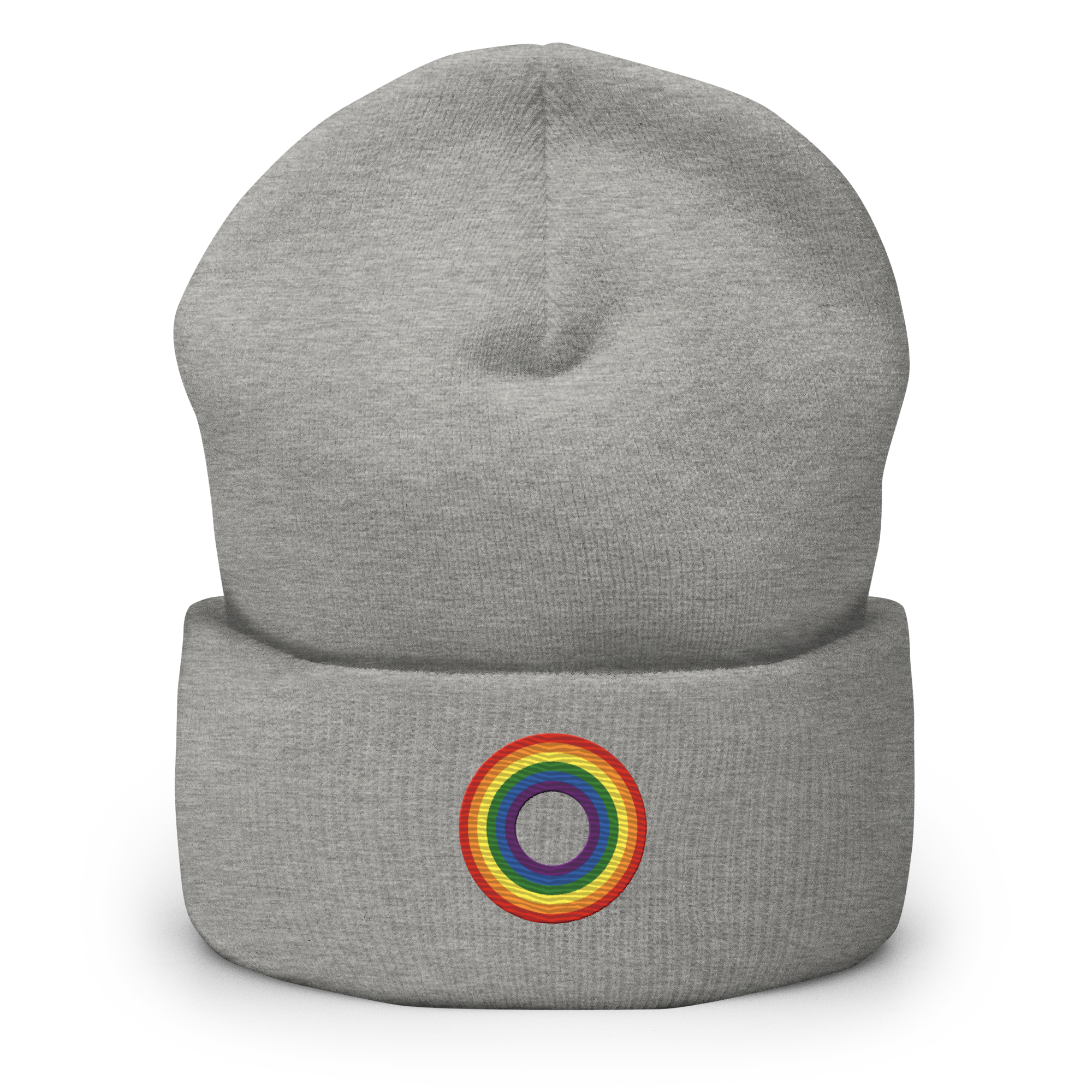 Embroidered Beanie: Pride Ring Emblem Design