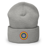 Embroidered Beanie: Pride Ring Emblem Design