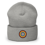 Embroidered Beanie: Philly Pride Ring Emblem Design