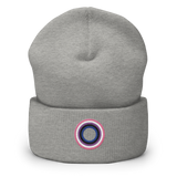 Embroidered Beanie: Genderfluid Pride Ring Emblem Design