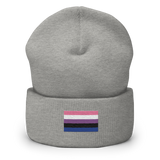 Genderfluid Pride Flag Embroidered Beanie