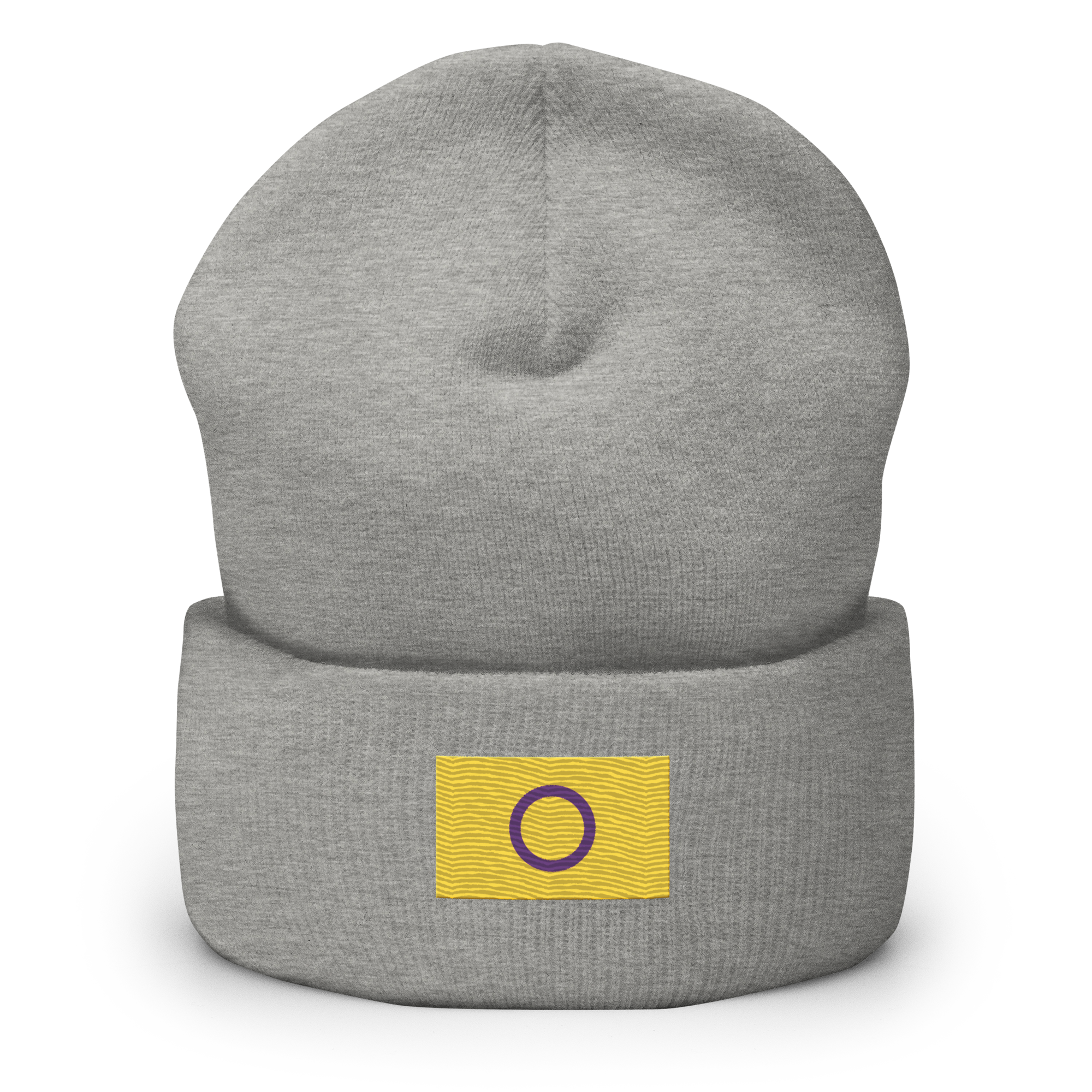 Intersex Pride Flag Embroidered Beanie