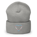 Transgender Heart Beanie: Embroidered Pride Hat