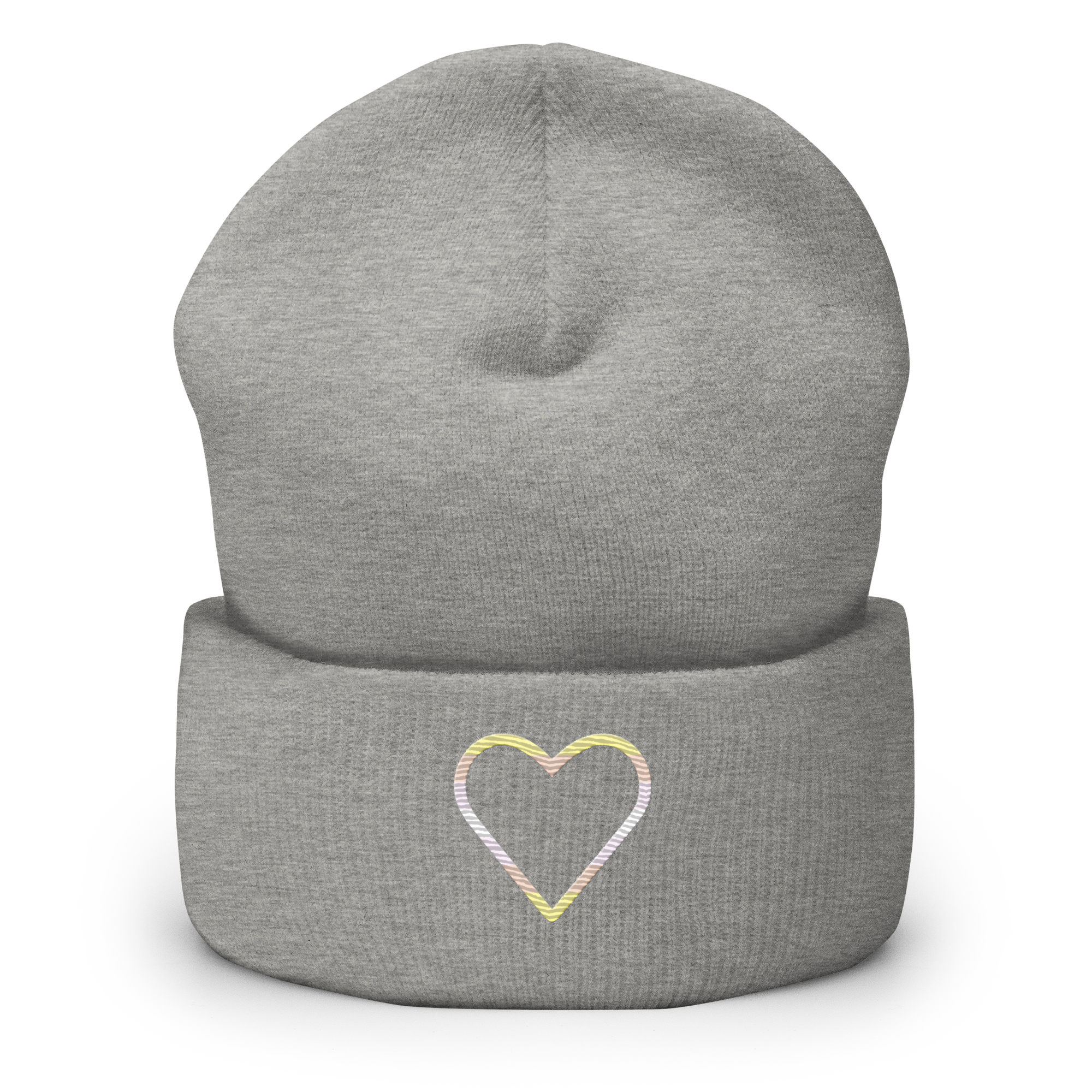 Pangender Heart Beanie: Embroidered Pride Hat