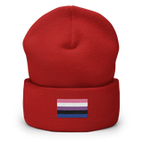 Genderfluid Pride Flag Embroidered Beanie