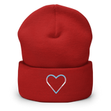 Transgender Heart Beanie: Embroidered Pride Hat