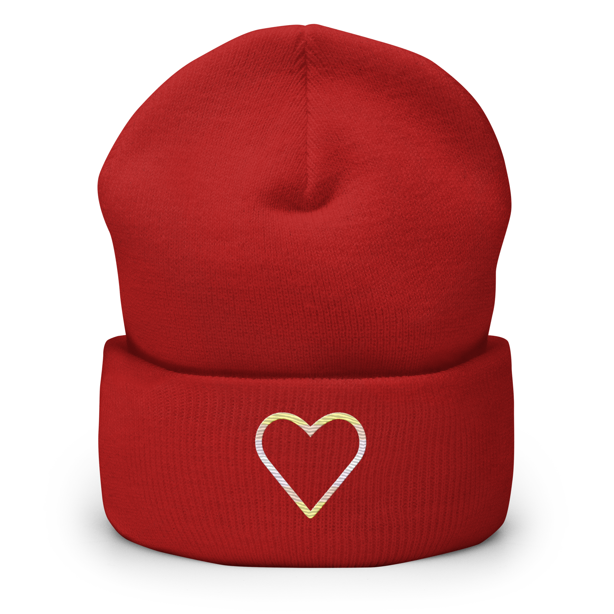 Pangender Heart Beanie: Embroidered Pride Hat