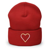 Pangender Heart Beanie: Embroidered Pride Hat