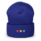 Embroidered Pansexual Beanie: Pride Flag Horizontal Circle Design