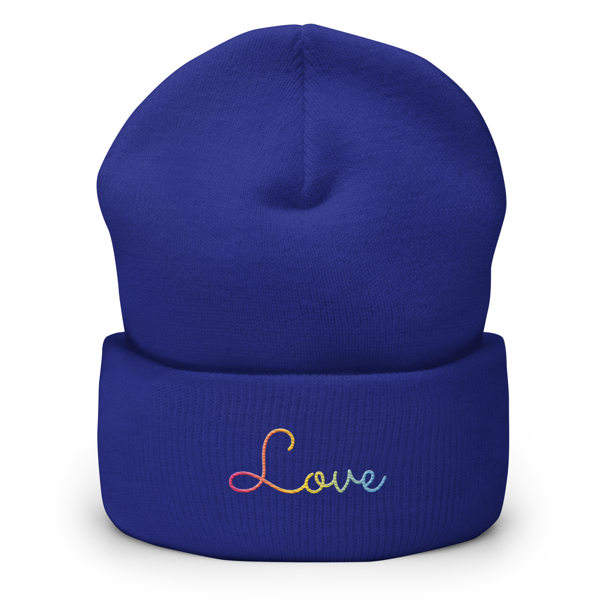 Pansexual Love Script Beanie: Ellegantly Embroidered Pride Hat