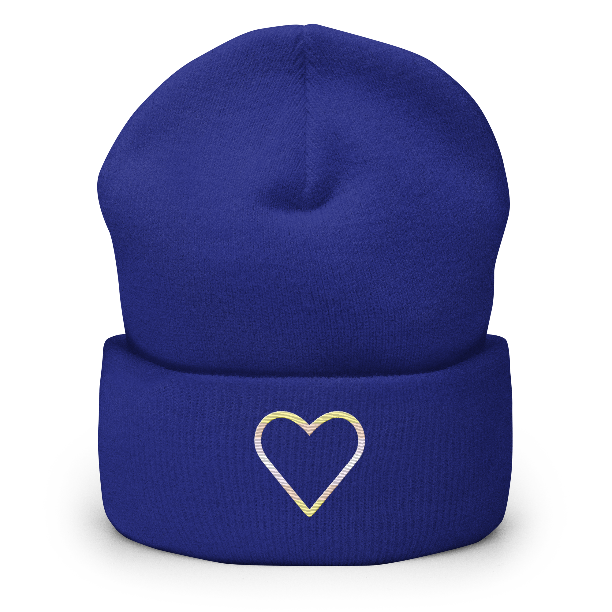 Pangender Heart Beanie: Embroidered Pride Hat