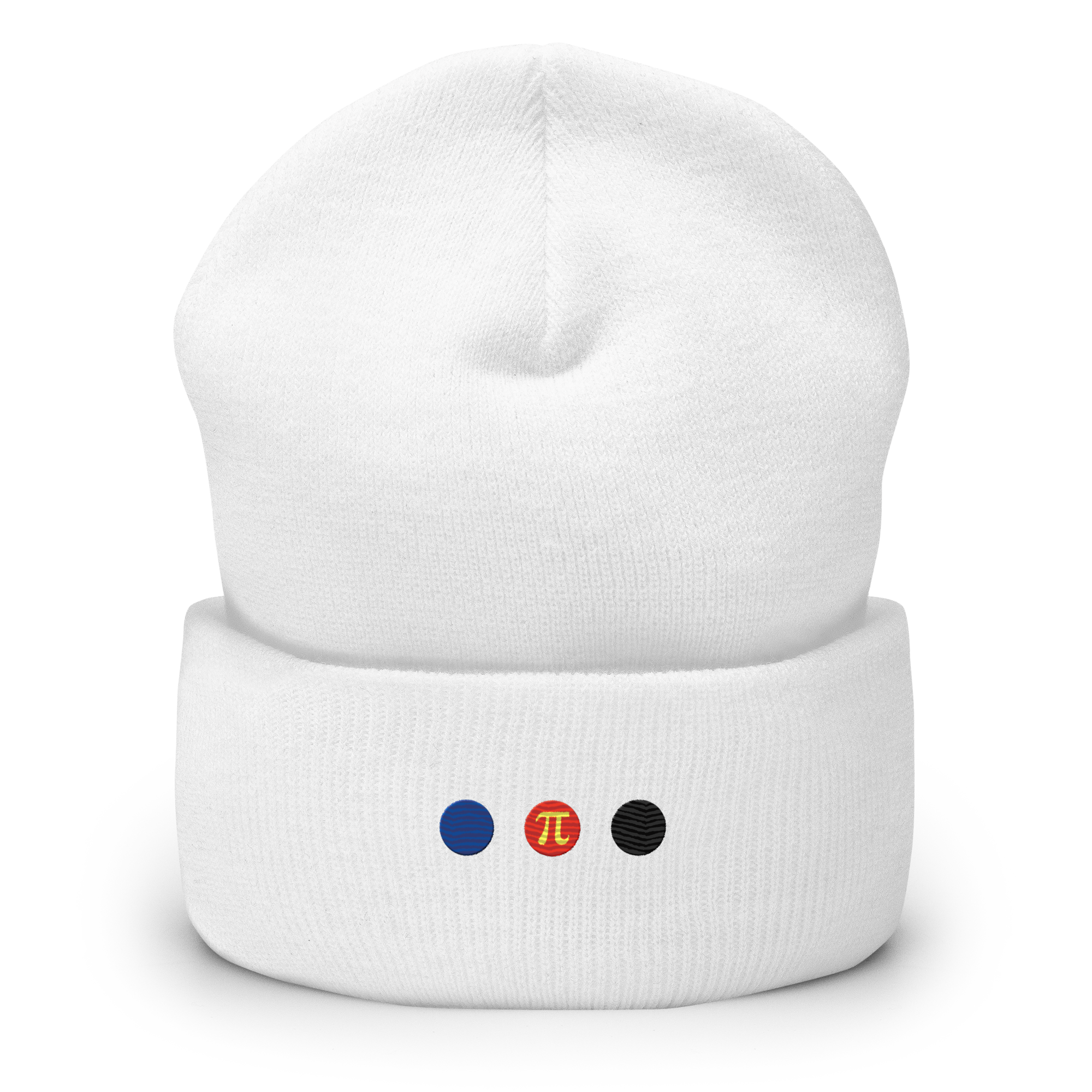 Embroidered Polyamory Beanie: Pride Flag Horizontal Circle Design