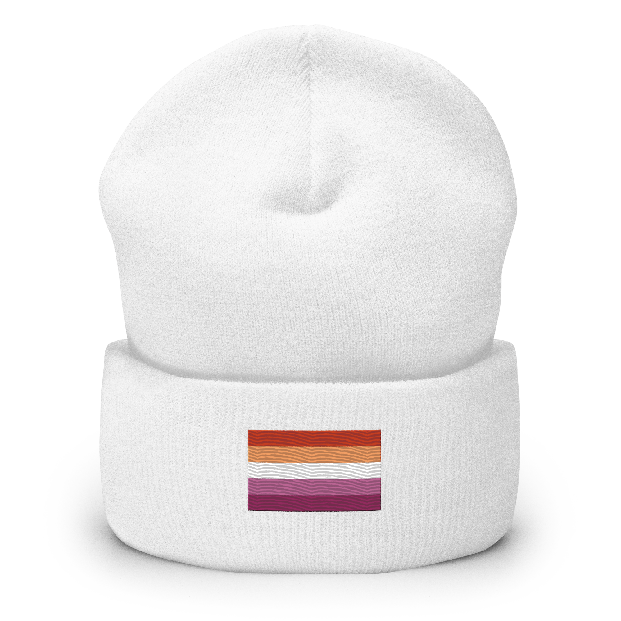 Lesbian Pride Flag Embroidered Beanie