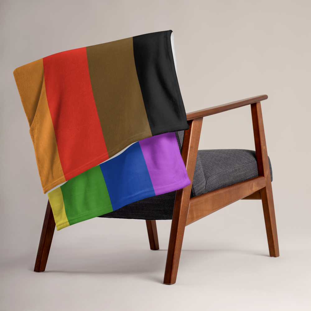 Philly Pride Throw Blanket: Cozy LGBTQ+ Decorative Print