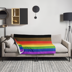 Philly Pride Throw Blanket: Cozy LGBTQ+ Decorative Print