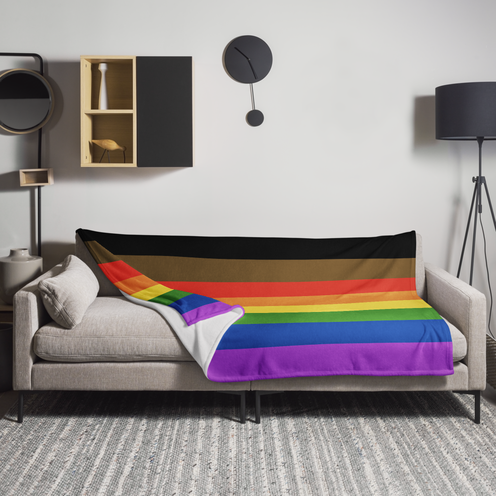 Philly Pride Throw Blanket: Cozy LGBTQ+ Decorative Print