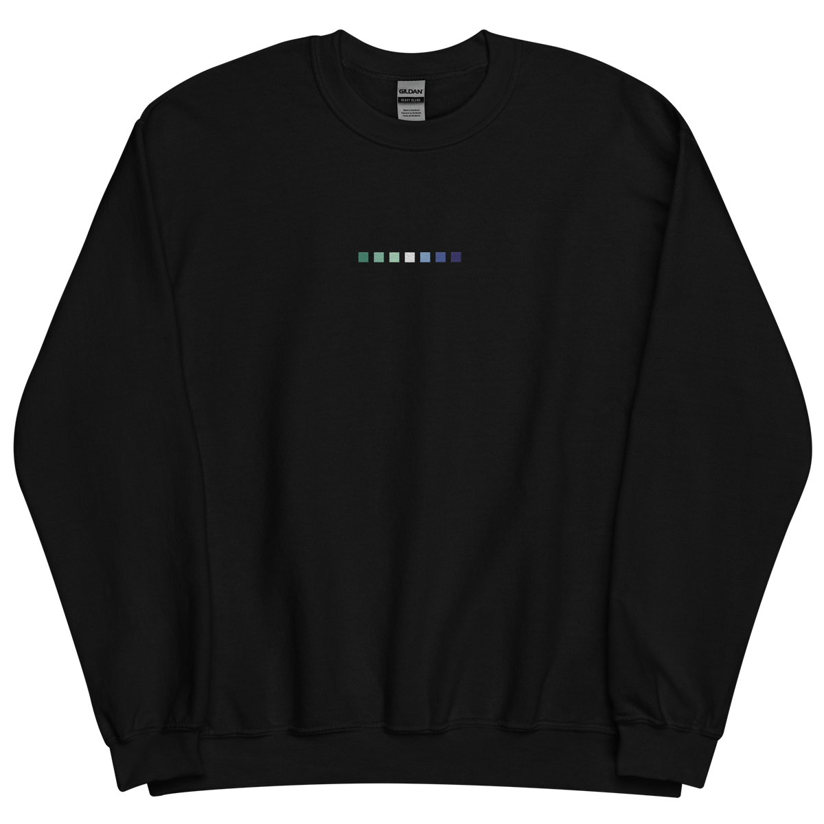 Embroidered Gay Pride Sweatshirt: Pride Flag Horizontal Square Design