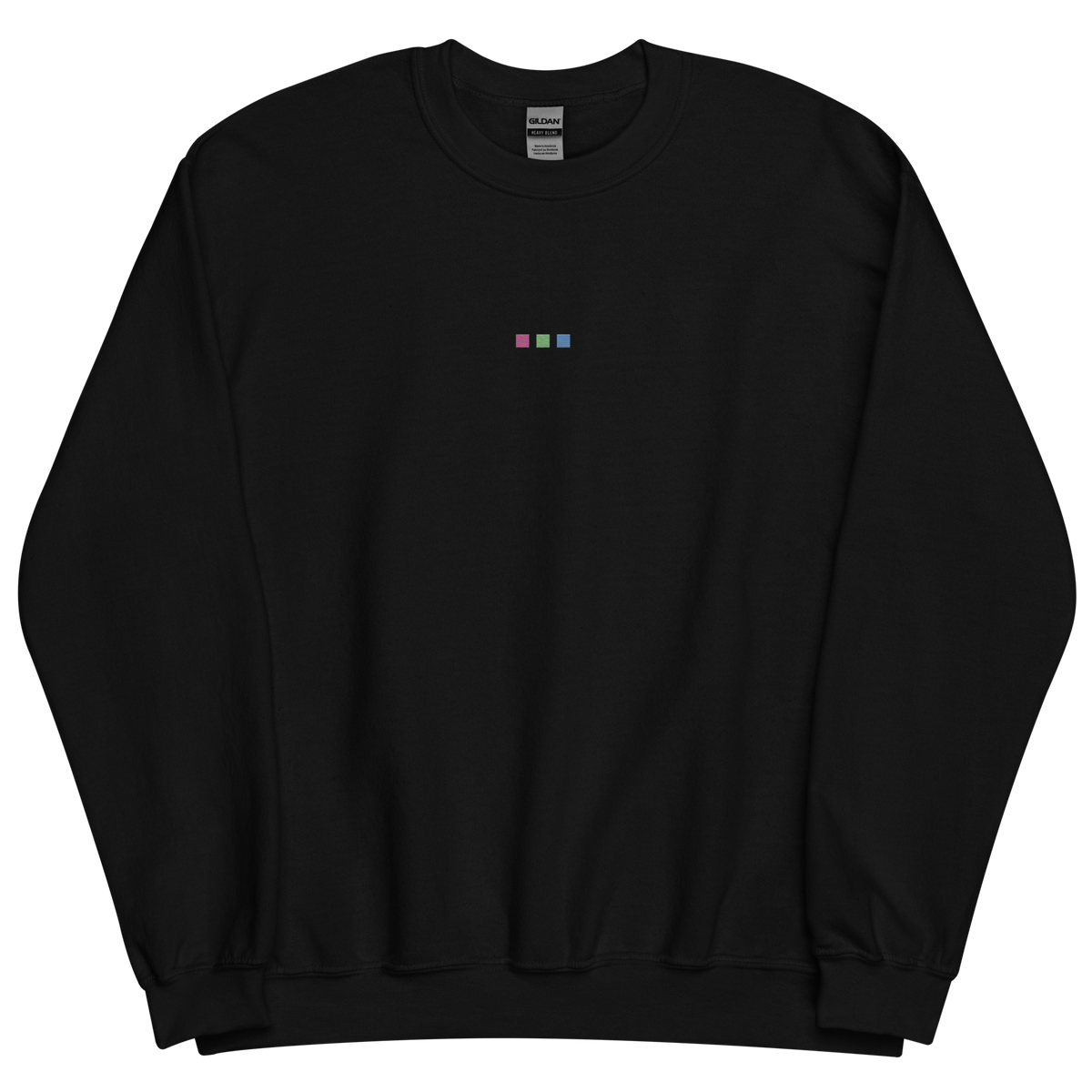 Embroidered Polysexual Sweatshirt: Pride Flag Horizontal Square Design