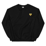 Intersex Flag Embroidered Heart Sweater: Celebratory LGBTQ+ Pride Design