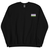 Genderqueer Pride Flag Embroidered Sweatshirt