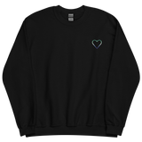 Gay Pride Heart Sweatshirt: Embroidered Pride Sweater