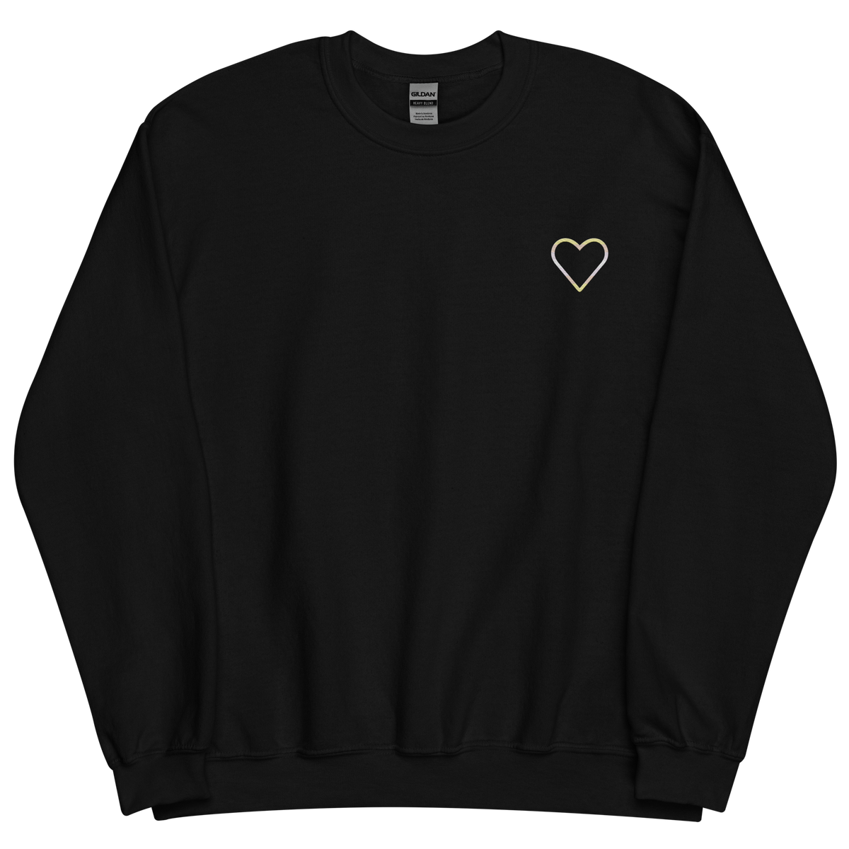 Pangender Heart Sweatshirt: Embroidered Pride Sweater