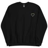 Pangender Heart Sweatshirt: Embroidered Pride Sweater