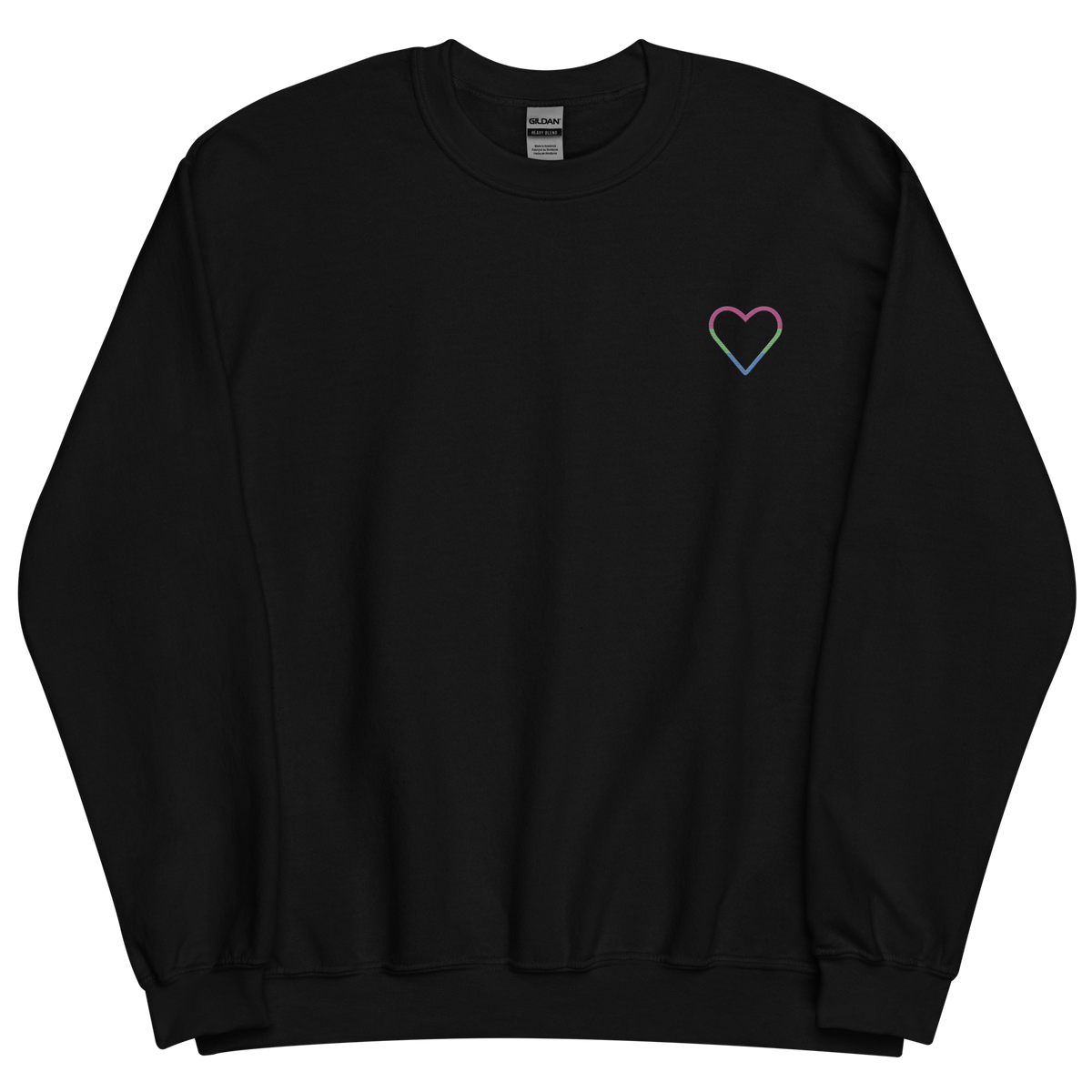 Polysexual Heart Sweatshirt: Embroidered Pride Sweater