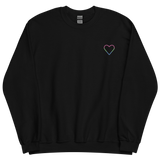 Polysexual Heart Sweatshirt: Embroidered Pride Sweater