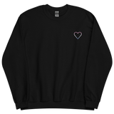 Bigender Heart Sweatshirt: Embroidered Pride Sweater