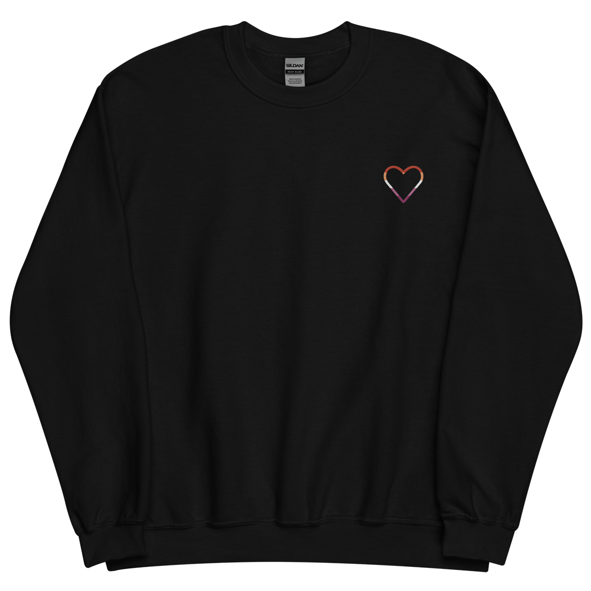 Lesbian Heart Sweatshirt: Embroidered Pride Sweater