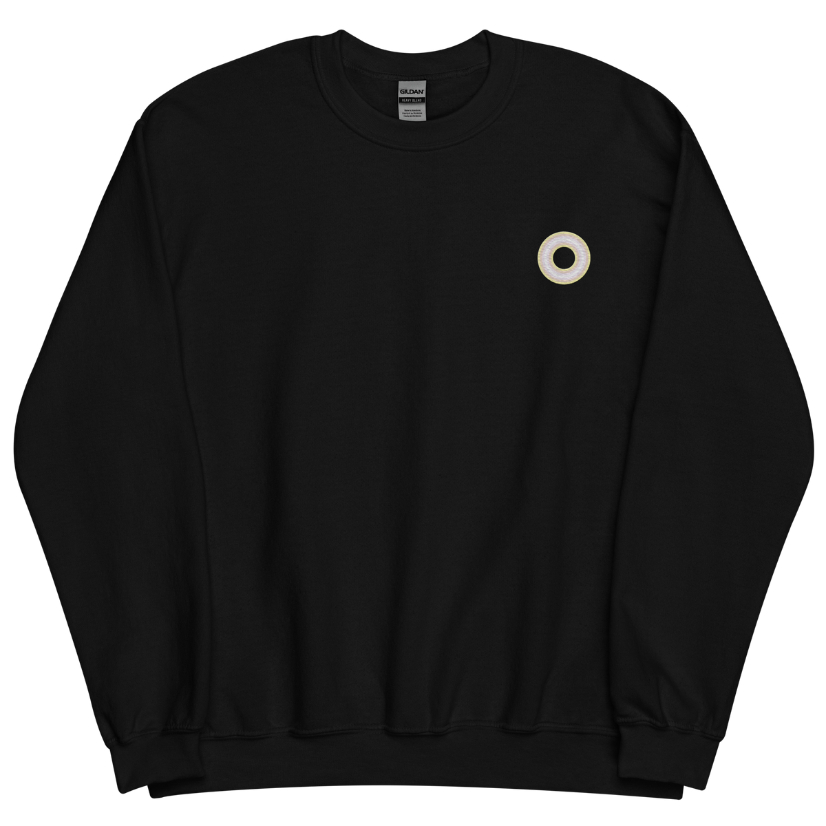 Embroidered Sweatshirt: Pangender Pride Ring Emblem Design